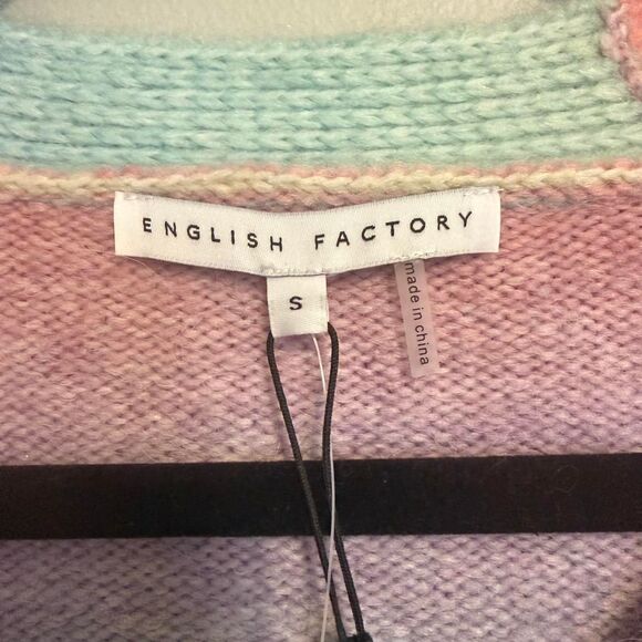 English Factory rainbow cropped cardigan size small - Picture 6 of 7